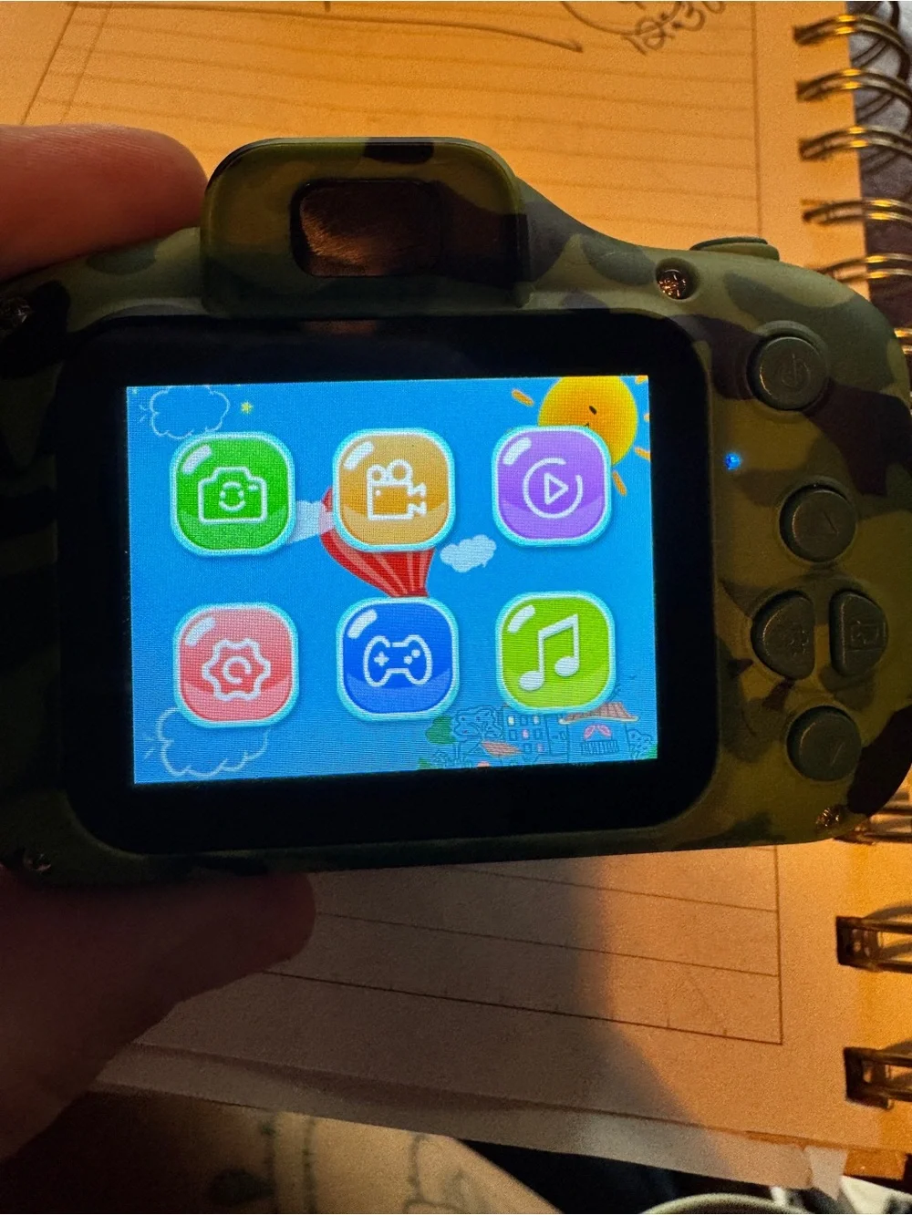 Dekker Kids Waterproof Camera - camo light and dark green with Clear Case.